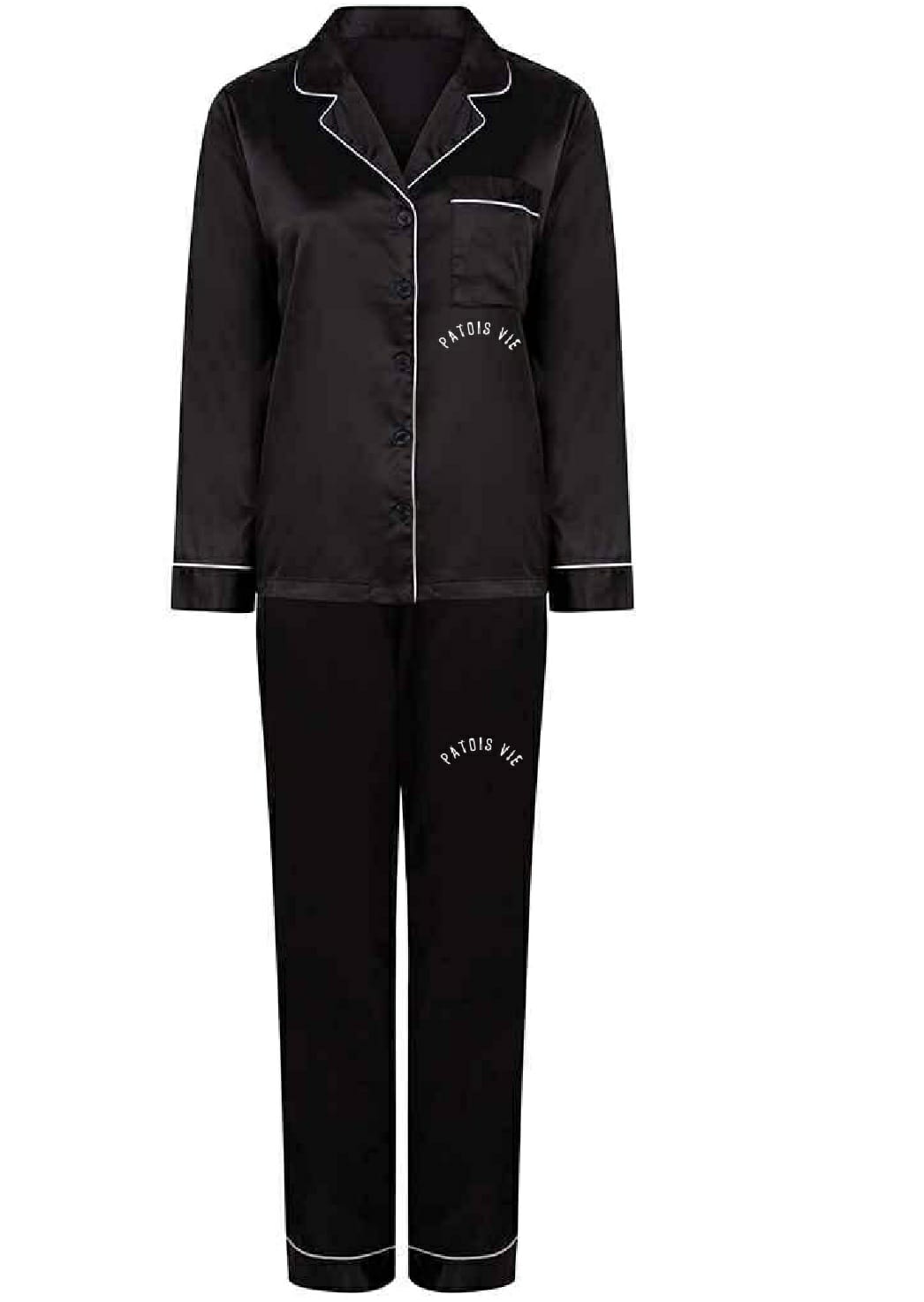 Womens Satin Long PJ's