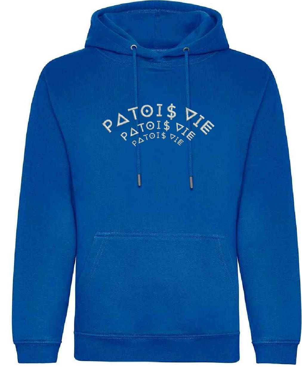 patois vie blue unisex hoodie