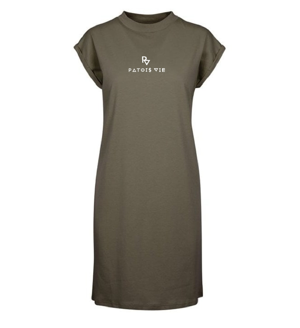 Womens Turtle Extended Shoulder Dress