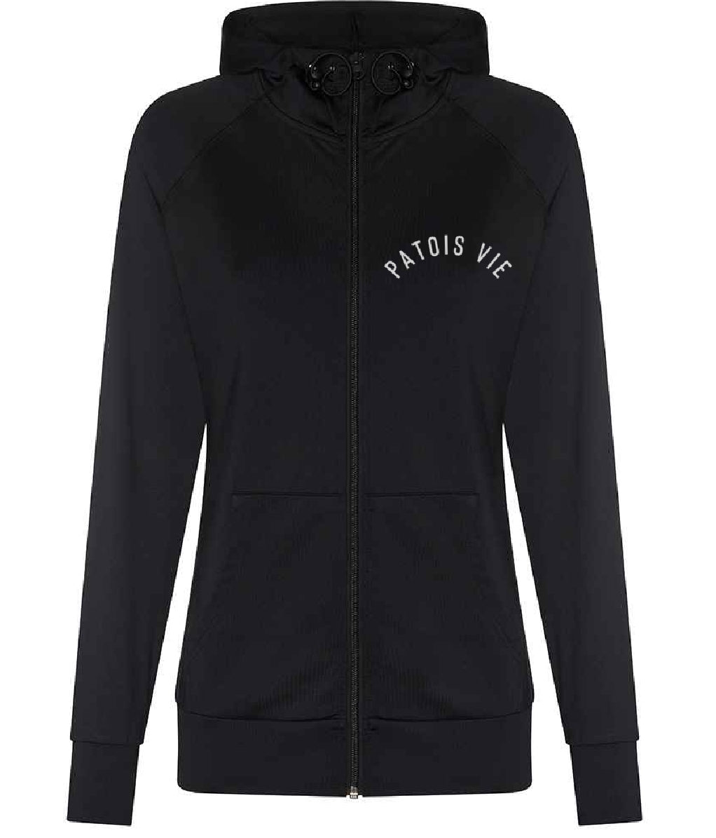 Womens Cool Contrast Zip Hoodie